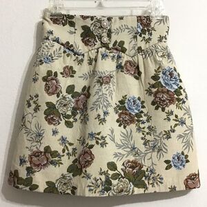 MAXRIENY Floral High Waist Mini Skirt Size Small